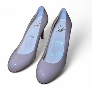 Christian Louboutin Patent Pumps Beige